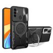 OPPO A53 4G Black CD Texture Camshield Magnetic Holder Case - 1