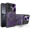 OPPO A3x 5G/4G CD Texture Camshield Magnetic Holder Case Purple - 1
