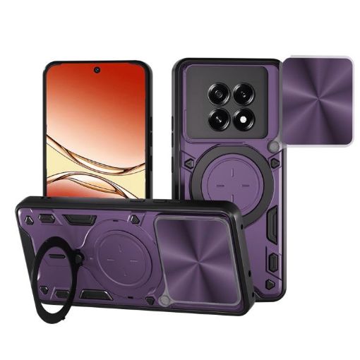 OPPO F29 Pro 5G Purple Camshield Magnetic Holder Phone Case - 1