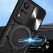 Vivo Y51 2020/Y31 Silver CD Texture Camshield Magnetic Holder Case - 4