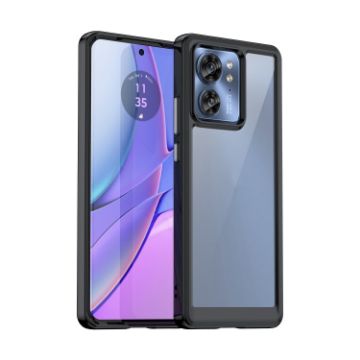 Motorola Edge 40 Acrylic Hybrid TPU Phone Case - Colorful Series Black - 1