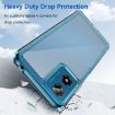Moto G24 Power Case - Colorful Series Acrylic Hybrid TPU (Transparent Blue) - 3