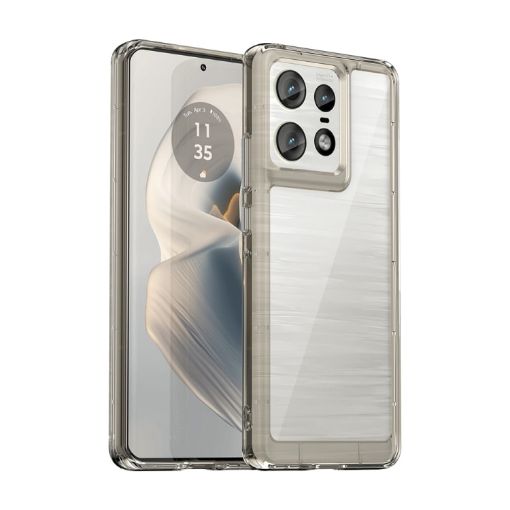 Motorola Moto Edge 50 Pro Acrylic Hybrid TPU Case - Transparent Grey - 1