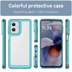 Motorola Moto G55 5G Acrylic Hybrid TPU Case - Transparent Blue - 2