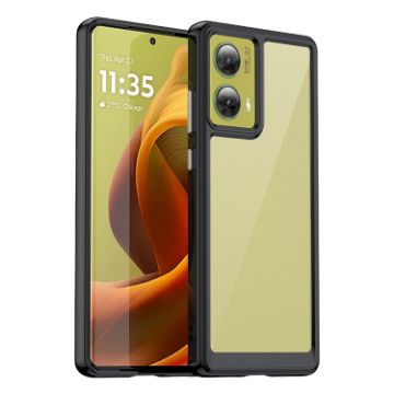 Motorola S50 Neo Black Acrylic Hybrid TPU Phone Case - Colorful Series - 1