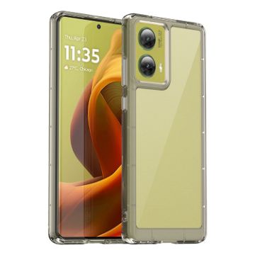 Motorola S50 Neo Transparent Grey Acrylic Hybrid TPU Phone Case - 1