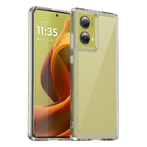 Motorola S50 Neo Colorful Series Acrylic TPU Phone Case - Transparent - 1