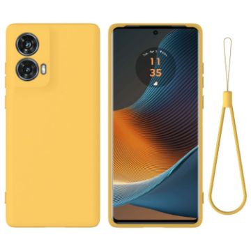 Moto G85 Yellow Silicone Dropproof Full Coverage Case - Solid Color - 1