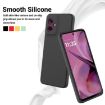 Moto G55 Black Liquid Silicone Dropproof Full Coverage Case - 3