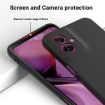 Moto G55 Black Liquid Silicone Dropproof Full Coverage Case - 4