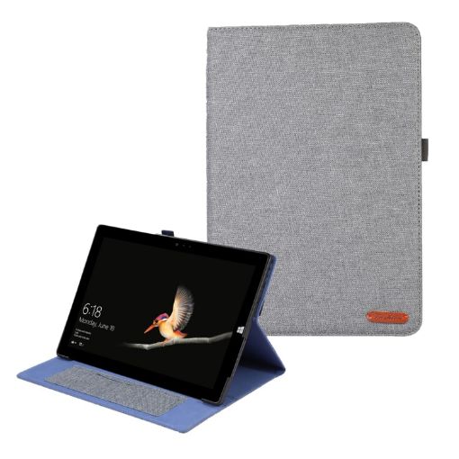 Microsoft Surface Pro 4/5/6/7 Grey Fabric Leather Tablet Case - 1