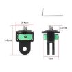 Adjustable 1/4" Screw Metal Action Camera Adapter - Green Black - 5
