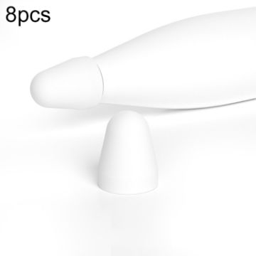 Xiaomi Stylus Pen 2 Silicone Nib Cover Set - 8pcs, Wear-resistant, White - 1