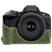 Canon EOS R50 Green PU Leather Camera Half Case Base, 1/4" Thread - 1
