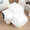 Canon EOS R50 Magnetic Leather Camera Case Bag with Strap, White Deluxe - 2