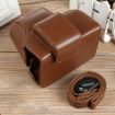 Canon EOS R50 Magnetic Leather Camera Case Bag with Strap, Coffee - 4