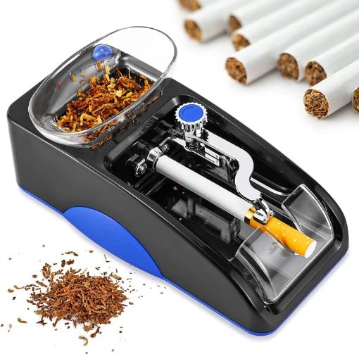 Electric Cigarette Rolling Machine Injector, 6.5mm, EU Plug, Blue - 1