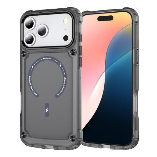iPhone 17 Pro Transparent Black MagSafe TPU + PC Case - 1