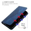 Xiaomi 14 Ultra Blue Magnetic Leather Phone Case - Diamond Splicing Skin Feel - 4