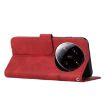 Xiaomi 14 Ultra Red Leather Phone Case - Calf Texture & Buckle Design - 3