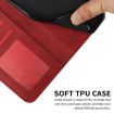 Xiaomi 14 Ultra Red Leather Phone Case - Calf Texture & Buckle Design - 7