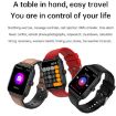 ET540 Smart Watch - 1.91" IP67 Waterproof, ECG & Glucose Monitor (Red) - 4