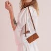 Xiaomi 14 Ultra Brown Leather Phone Case with Lanyard - Stripe Pattern - 7