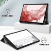 Samsung Galaxy Tab S9+ Black Leather 3-Fold Holder Case - 7
