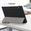 Samsung Galaxy Tab S9+ Black Leather 3-Fold Holder Case - 8