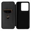 Realme GT 7 Global Flip Leather Phone Case - Carbon Fiber Texture Black - 4