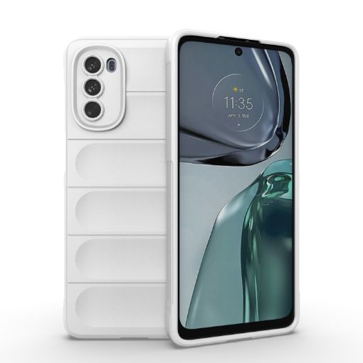 Motorola Moto G62 5G Magic Shield TPU Flannel Case - White - 1