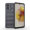 Motorola Moto G73 5G Magic Shield TPU + Flannel Case - Dark Grey - 1