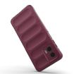 Moto G73 5G Wine Red TPU + Flannel Phone Case - Magic Shield - 4