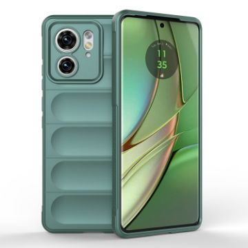 Motorola Edge 40 5G Magic Shield TPU + Flannel Case - Dark Green - 1