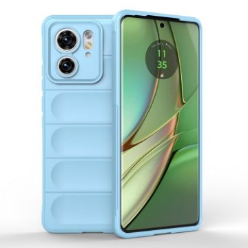 Motorola Edge 40 5G Magic Shield TPU Flannel Case - Light Blue - 1