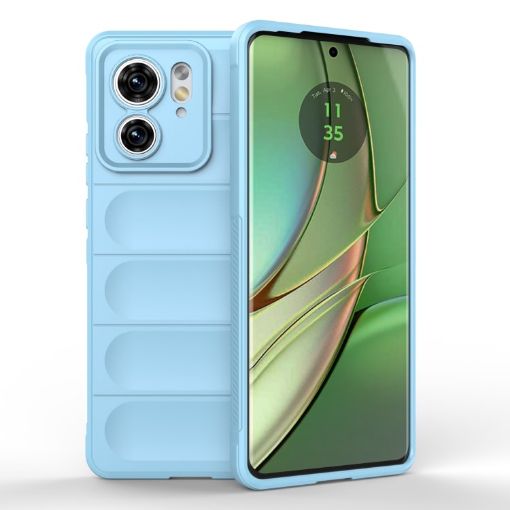 Motorola Edge 40 5G Magic Shield TPU Flannel Case - Light Blue - 1