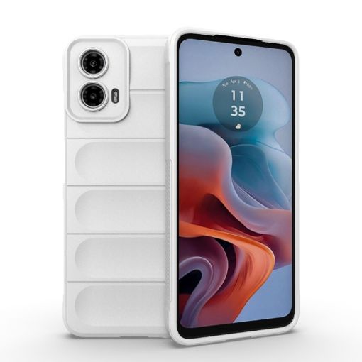 Motorola Moto G34 5G White Magic Shield TPU + Flannel Phone Case - 1