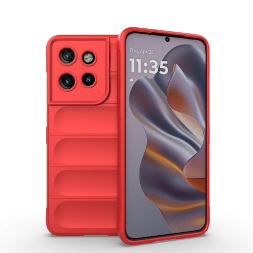 Motorola Edge 50 Neo Red Magic Shield TPU + Flannel Phone Case - 1