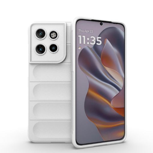 Motorola Edge 50 Neo Magic Shield TPU + Flannel Case - White - 1