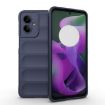 Motorola Moto G55 5G Global Magic Shield TPU Flannel Case Dark Blue - 1
