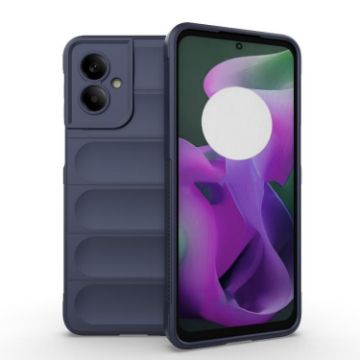 Motorola Moto G55 5G Global Magic Shield TPU Flannel Case Dark Blue - 1