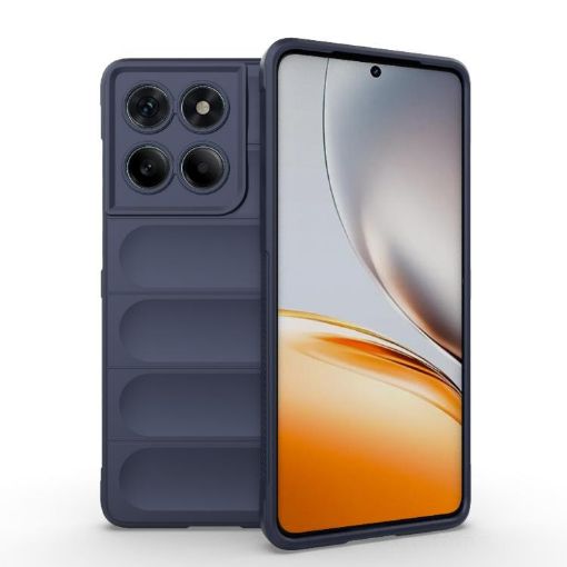 Motorola Edge 60 Fusion 5G Dark Blue TPU + Flannel Phone Case - 1