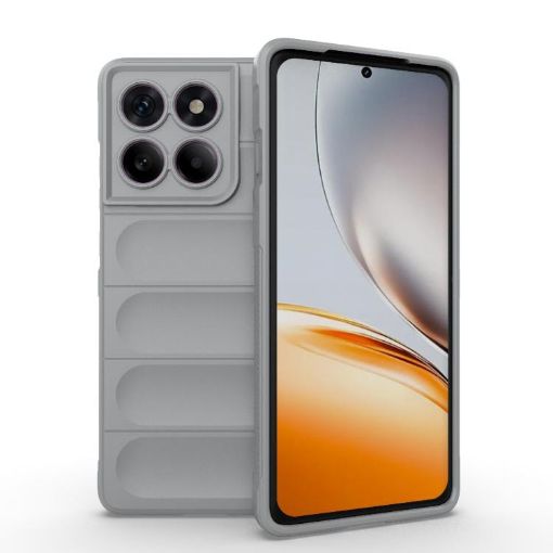 Motorola Edge 60 Pro 5G Grey Magic Shield TPU Flannel Phone Case - 1