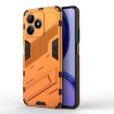 Realme C53 4G Punk Armor Phone Case with Holder - Orange, PC + TPU - 1