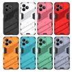 Realme C53 4G Punk Armor Phone Case with Holder - Orange, PC + TPU - 6