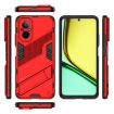 Realme C67 4G Global Punk Armor Phone Case with Holder - Red - 3