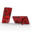 Realme C67 4G Global Punk Armor Phone Case with Holder - Red - 4