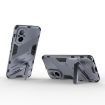 Realme C67 4G Global Punk Armor Phone Case with Holder - Grey - 4