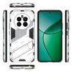 Realme 12+ 5G Punk Armor PC + TPU Phone Case with Holder - White - 3