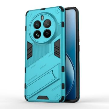 Realme 12 Pro 5G Punk Armor PC + TPU Phone Case with Holder - Blue - 1